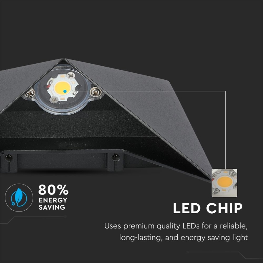 LED Vanjska zidna svjetiljka LED/5W/230V 4000K IP65 crna