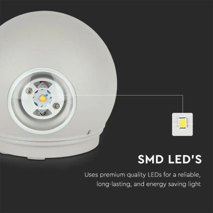 LED Vanjska zidna svjetiljka LED/6W/230V 3000K IP65 siva