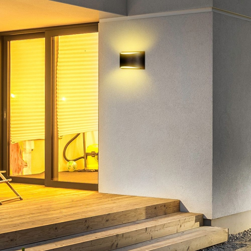 LED vanjska zidna svjetiljka LED/9W/230V 4000K IP54 crna