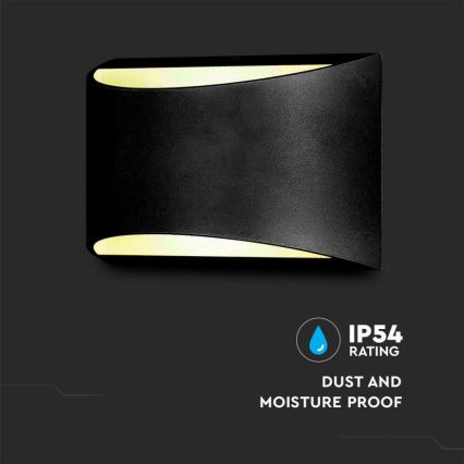 LED vanjska zidna svjetiljka LED/9W/230V 4000K IP54 crna