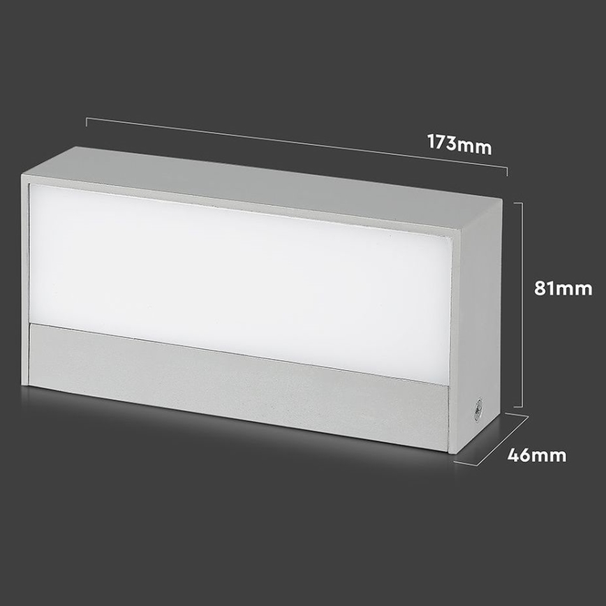 LED Vanjska zidna svjetiljka LED/9W/230V 6400K IP65