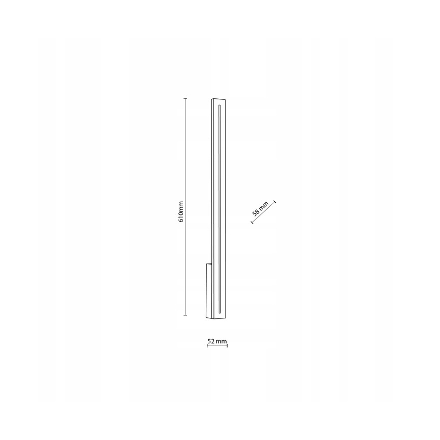 LED Vanjska zidna svjetiljka LINEA LED/12W/230V IP65 61 cm antracit