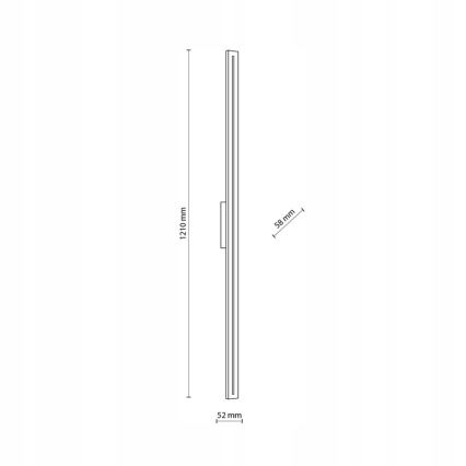 LED Vanjska zidna svjetiljka LINEA LED/30W/230V IP65 121 cm antracit