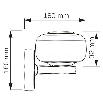 LED vanjska zidna svjetiljka MALAGA LED/12W/230V IP44 crna