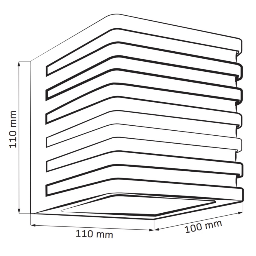 LED Vanjska zidna svjetiljka MAXWELL LED/10W/230V IP54 grafit
