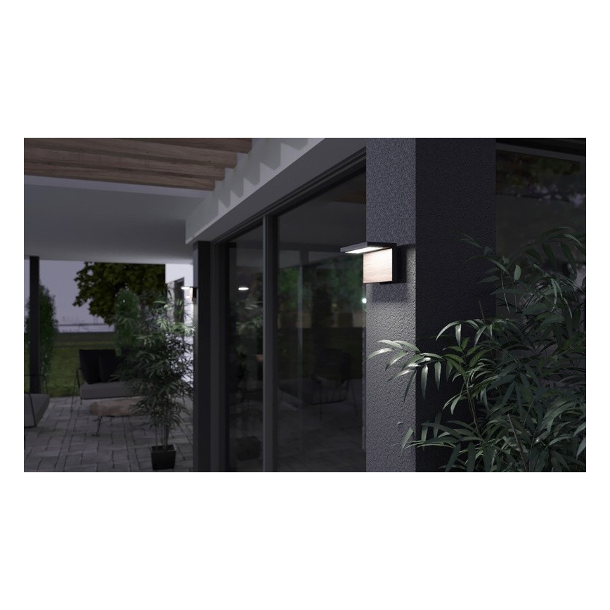 LED Vanjska zidna svjetiljka NATURA LED/12W/230V 4000K IP65 smeđa/antracit