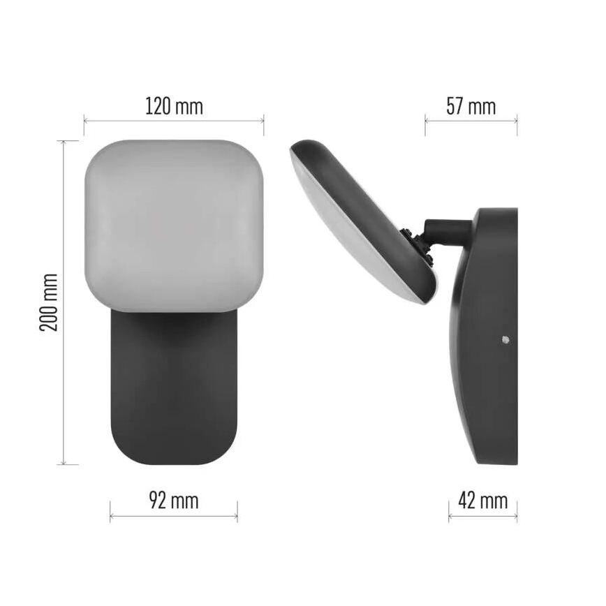 LED Vanjska zidna svjetiljka NIKA LED/12,5W/230V IP44