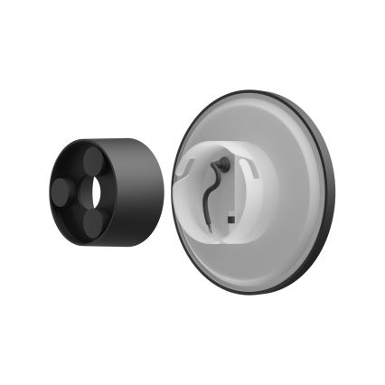 LED Vanjska zidna svjetiljka PIATTA LED/12W/230V 3000/4000/6000K pr. 18 cm IP44 crna