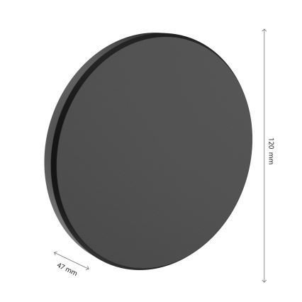 LED Vanjska zidna svjetiljka PIATTA LED/18W/230V 3000/4000/6000K pr. 25 cm IP44 crna
