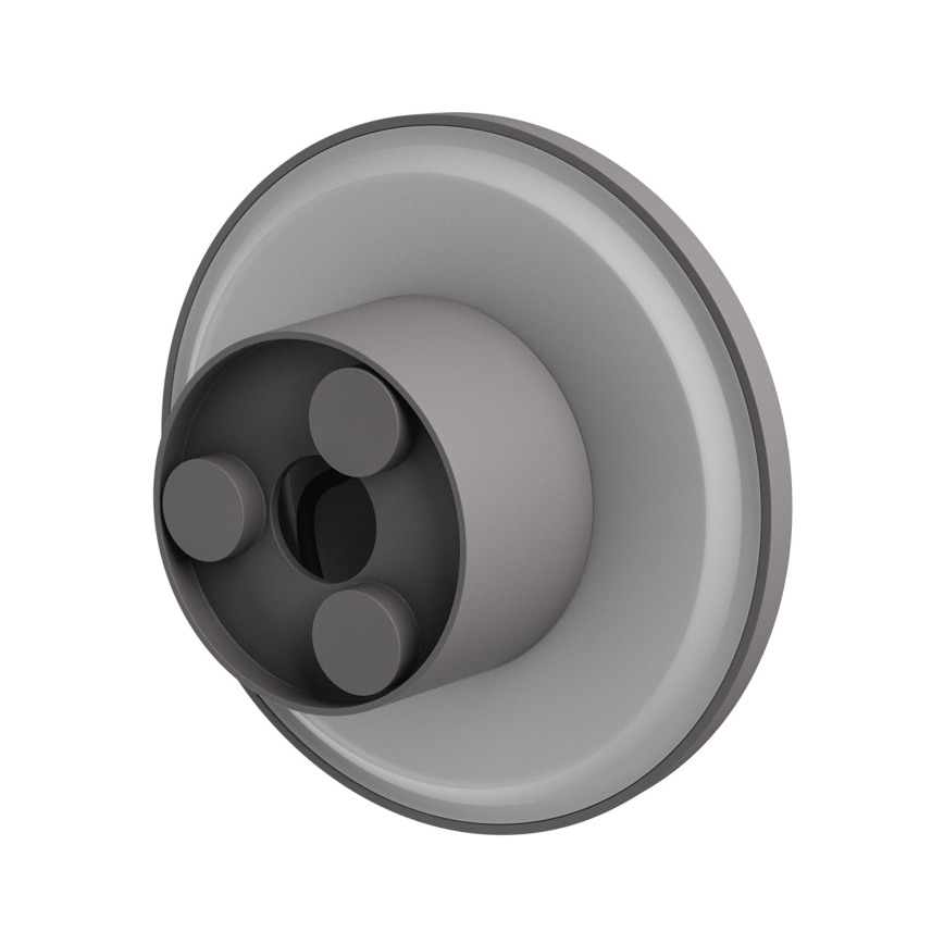 LED Vanjska zidna svjetiljka PIATTA LED/18W/230V 3000/4000/6000K pr. 25 cm IP44 siva