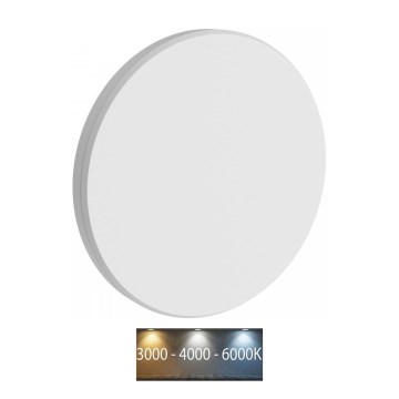 LED Vanjska zidna svjetiljka PIATTA LED/18W/230V 3000/4000/6000K pr. 25 cm IP44 bijela