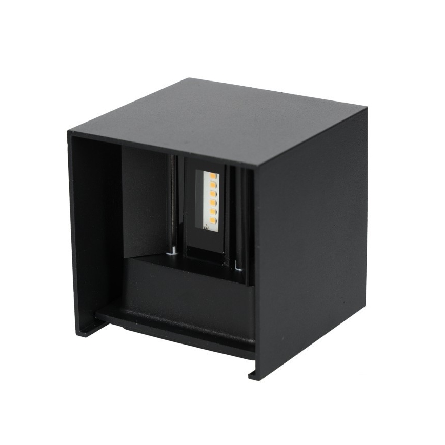 LED Vanjska zidna svjetiljka QUERK 2xLED/3W/230V 3000K IP54 crna