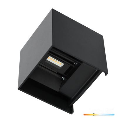 LED Vanjska zidna svjetiljka QUERK 2xLED/3W/230V 3000K IP54 crna