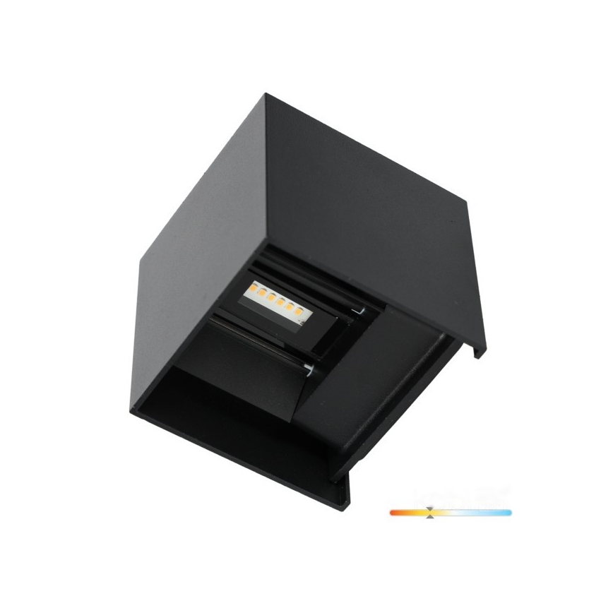 LED Vanjska zidna svjetiljka QUERK 2xLED/3W/230V 3000K IP54 crna
