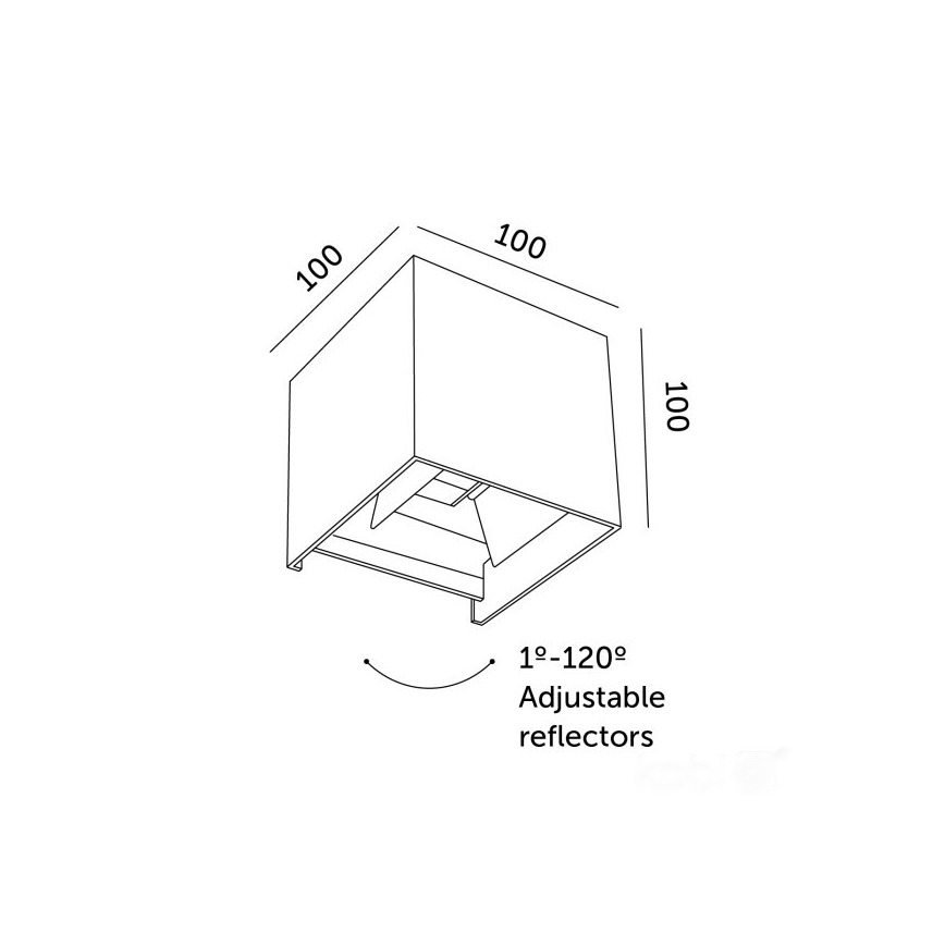 LED Vanjska zidna svjetiljka QUERK 2xLED/3W/230V 3000K IP54 crna
