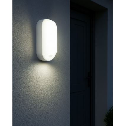Prigušivo LED vanjsko zidno svjetlo sa senzorom pokreta LED/12/15/18W/230V 3000K/4000K/6500K IP65 crna/bijela