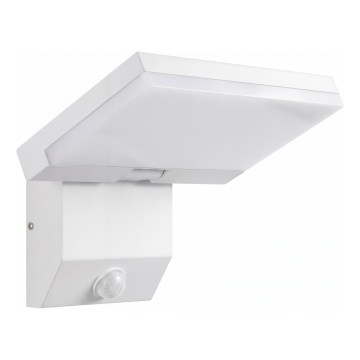 LED vanjska zidna svjetiljka s detektorom pokreta LED/18W/230V IP44 bijela