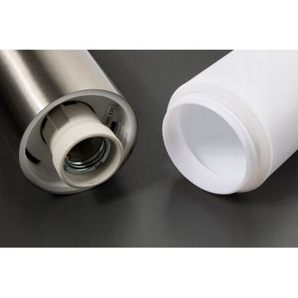 LED prigušivo vanjsko zidno svjetlo LIVIA 1xE27/6W/230V 2700-6500K Wi-Fi IP44 srebrno