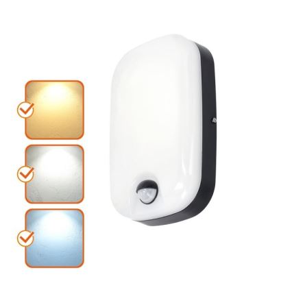 LED Vanjska zidna svjetiljka sa senzorom za pokret i dan/noć BAVANO LED/15W/230V 3000/4000/5700K IP54