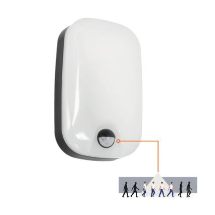 LED Vanjska zidna svjetiljka sa senzorom za pokret i dan/noć BAVANO LED/15W/230V 3000/4000/5700K IP54