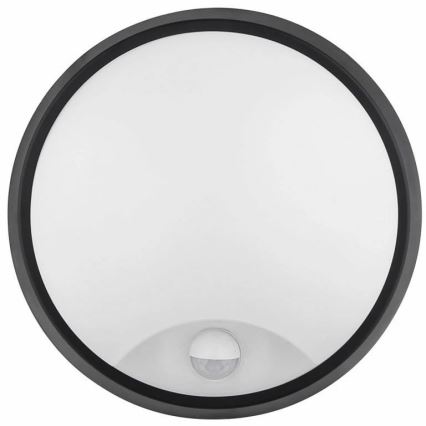 LED Vanjska zidna svjetiljka sa senzorom LED/12W/230V 3000/4000/6500K IP65 crna