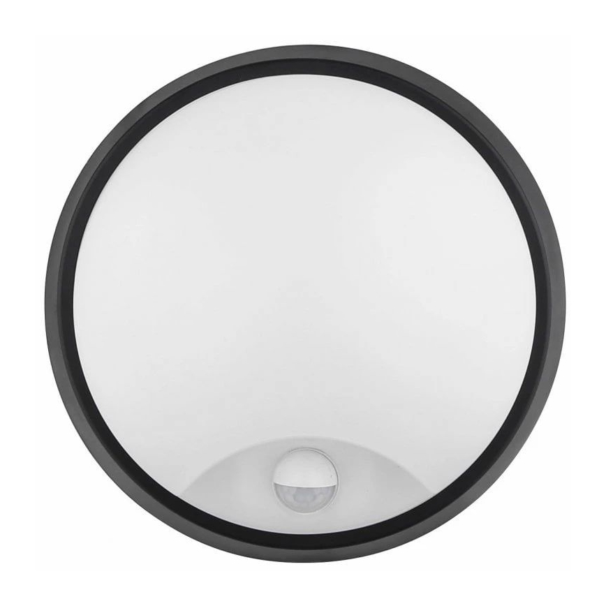 LED Vanjska zidna svjetiljka sa senzorom LED/12W/230V 3000/4000/6500K IP65 crna