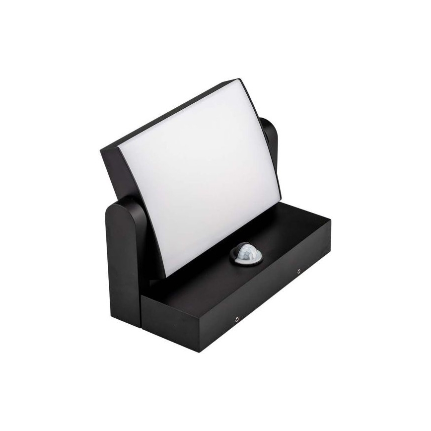 LED Vanjska zidna svjetiljka sa senzorom LED/17W/230V 3000K IP65 crna