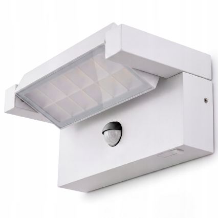 LED vanjsko zidno svjetlo sa senzorom pokreta i sumraka LED/25W/230V 3000/4000/6500K IP54 bijelo