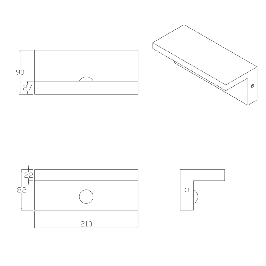 LED Vanjska zidna svjetiljka sa senzorom TESA LED/10W/230V IP54 crna