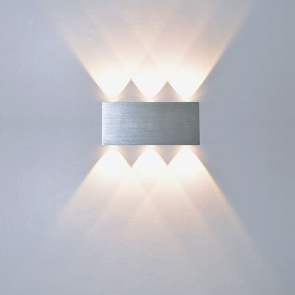 LED Vanjska zidna svjetiljka SILBER 6xLED/1W/230V IP54