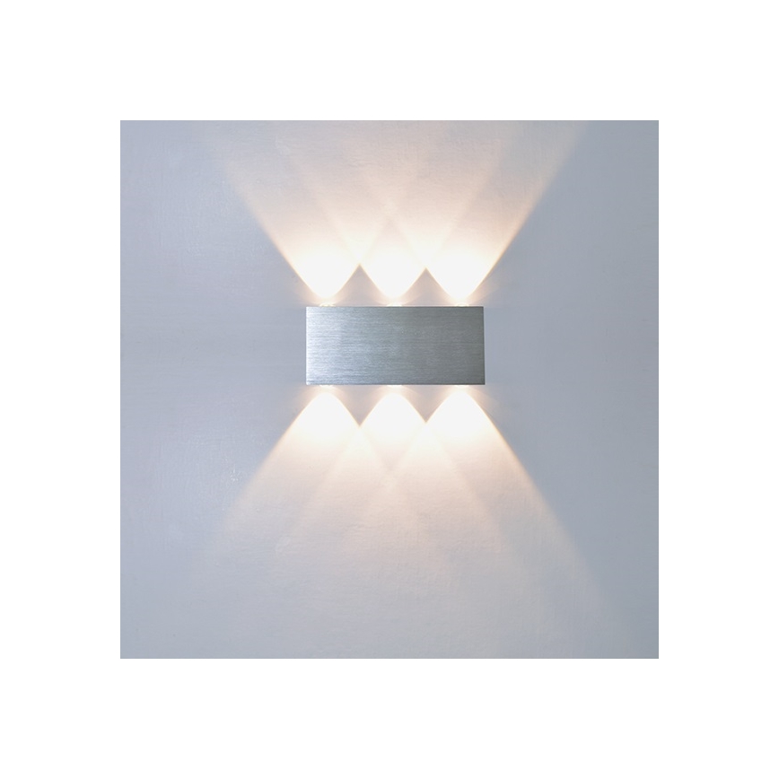 LED Vanjska zidna svjetiljka SILBER 6xLED/1W/230V IP54
