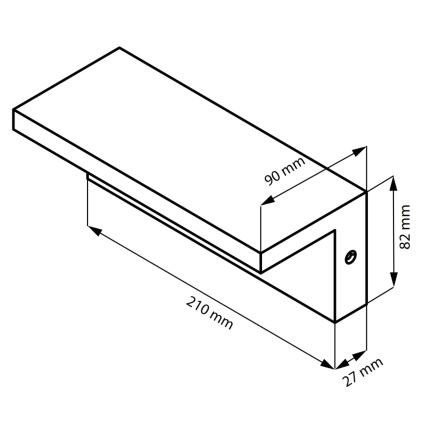 LED Vanjska zidna svjetiljka TESA LED/10W/230V IP54 crna