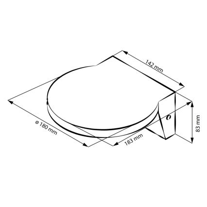 LED Vanjska zidna svjetiljka TESA LED/10W/230V IP54 crna