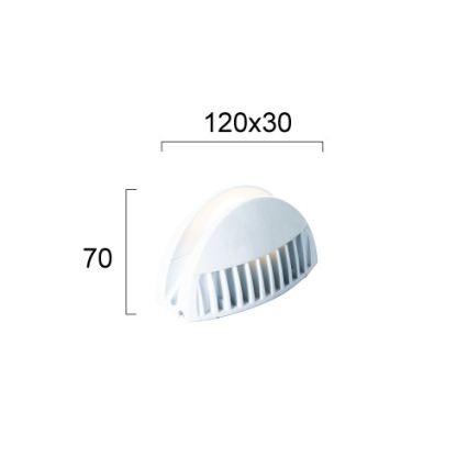LED vanjska zidna svjetiljka WINDOW LED/7W/230V IP65 bijela