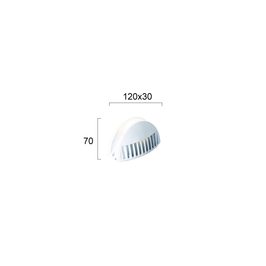 LED vanjska zidna svjetiljka WINDOW LED/7W/230V IP65 bijela