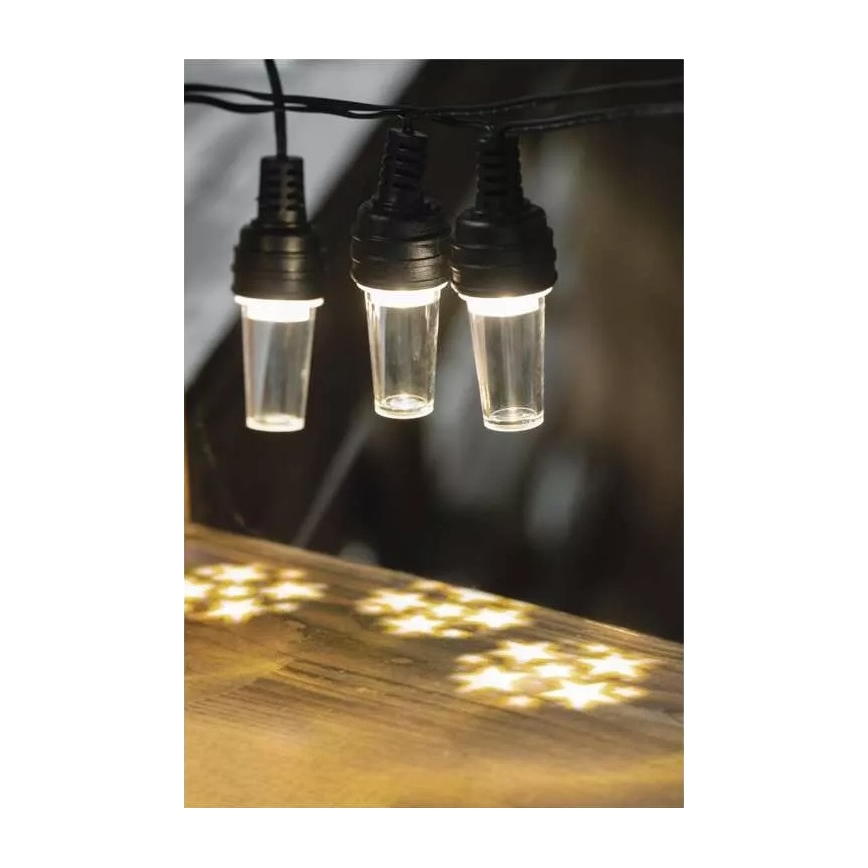 LED Vanjske božićne lampice 10xLED/9,5 m IP44 hladna bijela