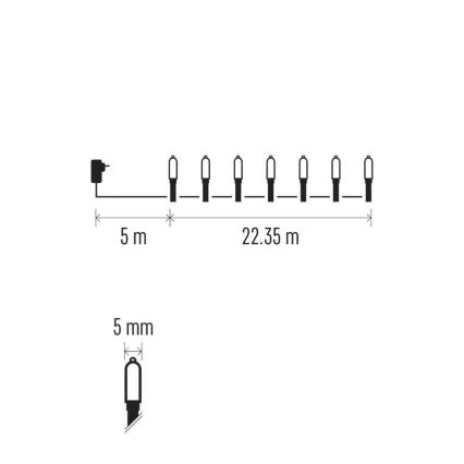 LED Vanjske božićne lampice 150xLED/27,35m IP44 multicolor