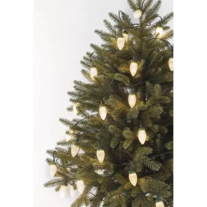 LED Vanjske božićne lampice 50xLED/8 funkcija 14,8 m IP44 topla bijela