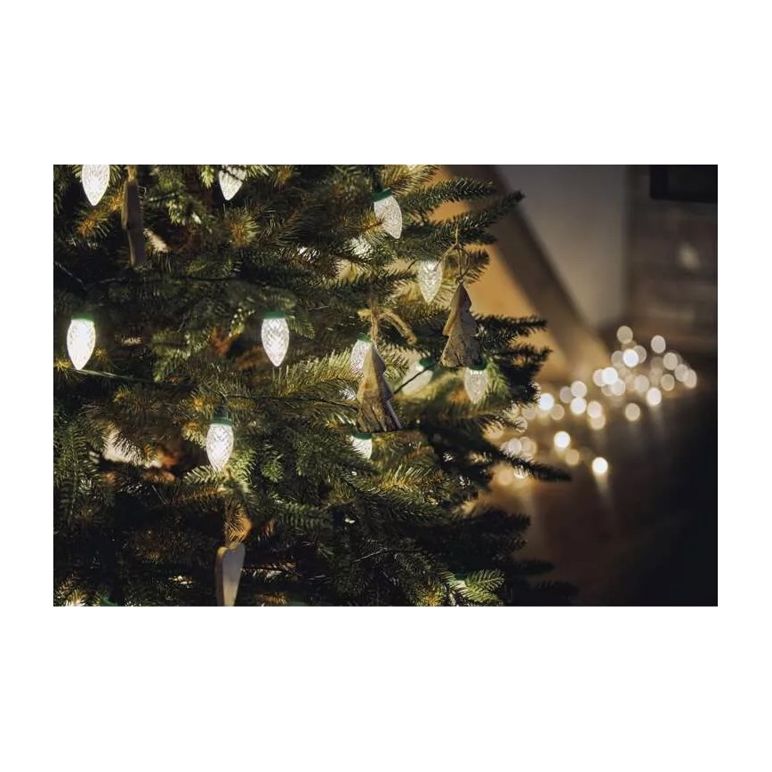 LED Vanjske božićne lampice 50xLED/8 funkcija 14,8 m IP44 topla bijela