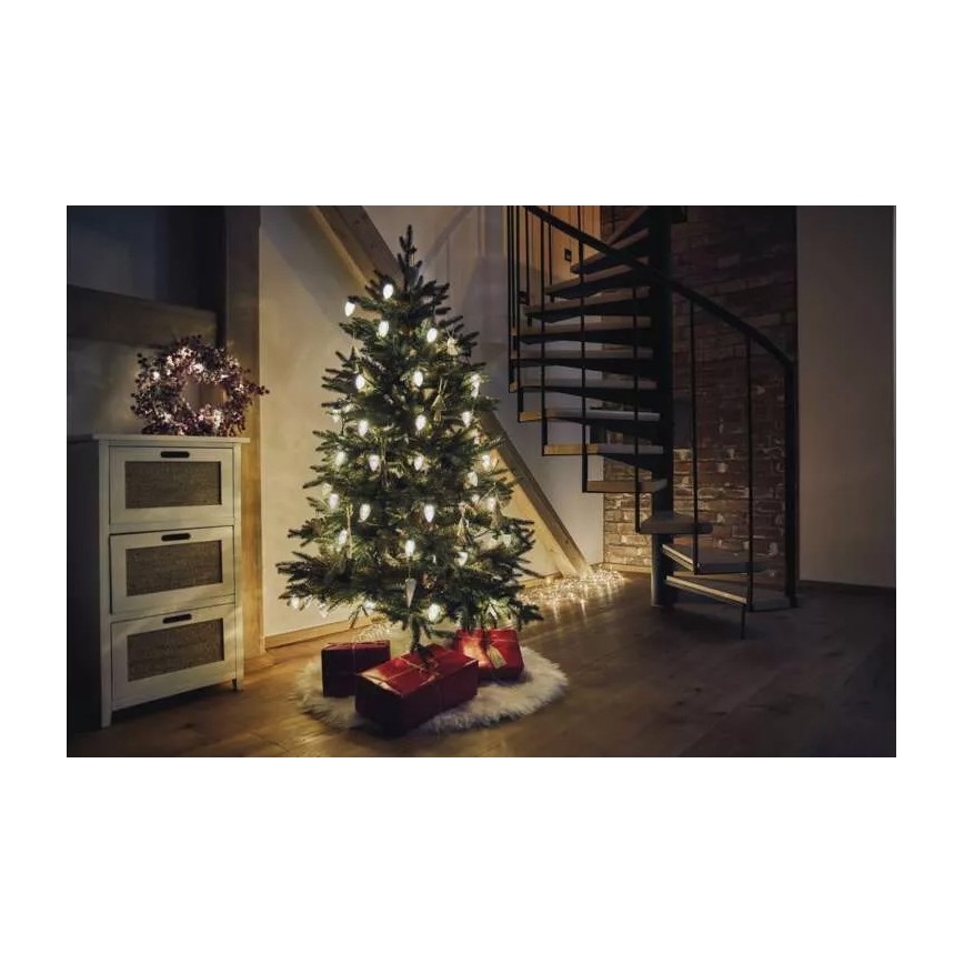 LED Vanjske božićne lampice 50xLED/8 funkcija 14,8 m IP44 topla bijela