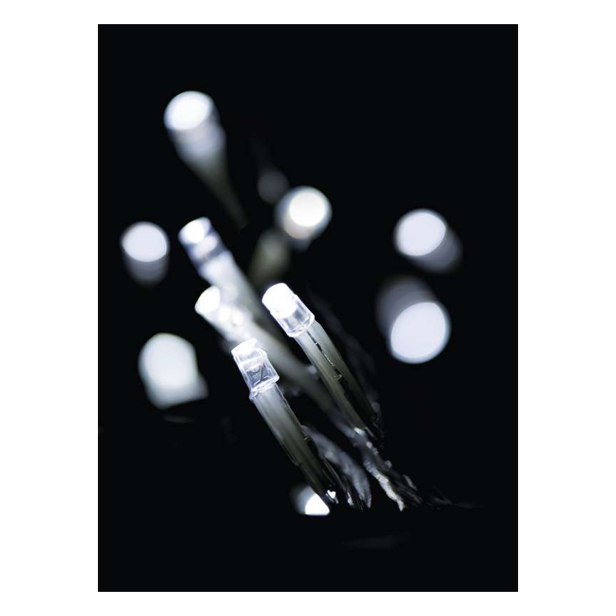 LED Vanjske Božićne lampice CHAIN 180xLED/8 funkcija 8m IP44 hladna bijela