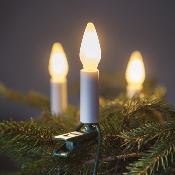 LED Vanjske božićne lampice FELICIA FILAMENT 20xE10 19m bijela/topla bijela IP44, Proizvedeno u EU