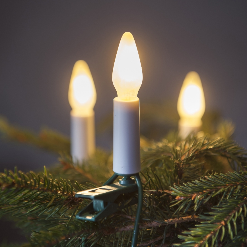 LED Vanjske božićne lampice FELICIA FILAMENT 20xE10 19m bijela/topla bijela IP44, Proizvedeno u EU