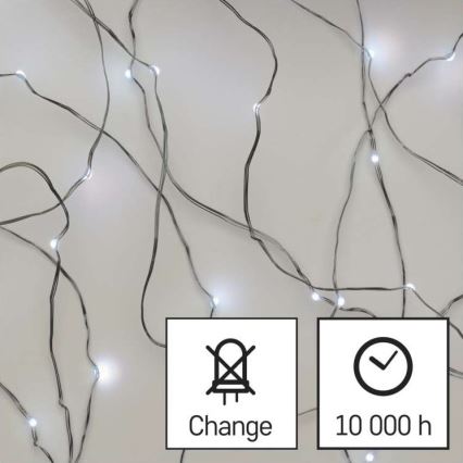 LED Vanjski Božićni lanac 100xLED/15m IP44 hladna bijela