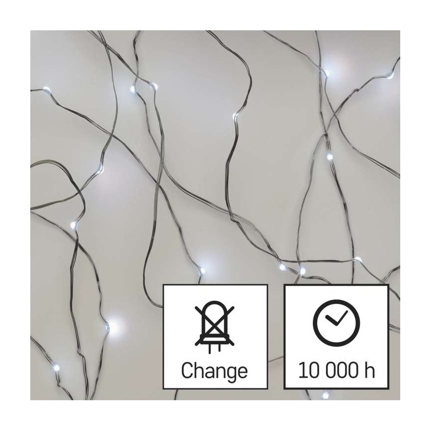 LED Vanjski Božićni lanac 100xLED/15m IP44 hladna bijela