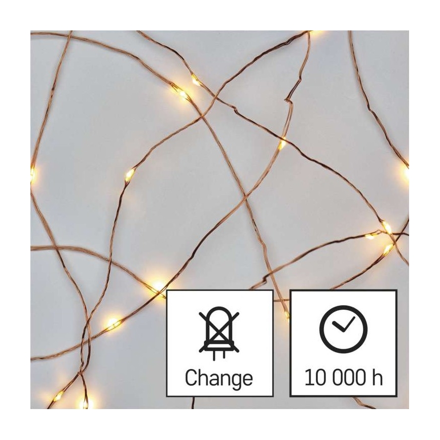 LED Vanjski Božićni lanac 100xLED/15m IP44 topla bijela