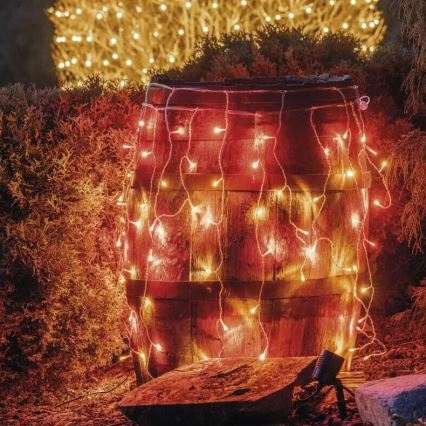 LED Vanjska božićna girlanda 100xLED/2,5x0,9m IP44 crvena/vintage