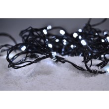 LED Vanjski Božićni lanac 100xLED/8 funkcija IP44 13m hladna bijela