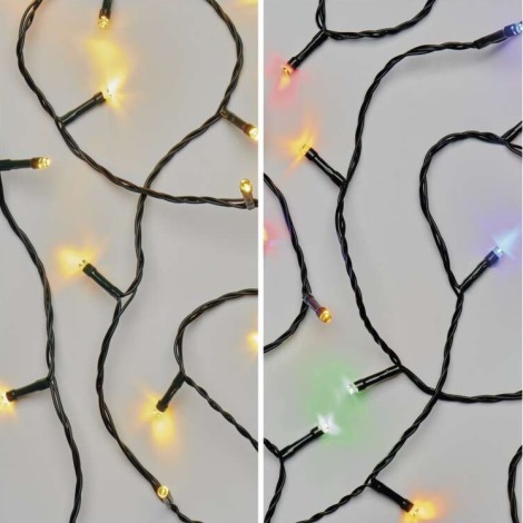 LED Vanjski Božićni lanac 100xLED/8 načina rada 15m IP44 topla bijela/multicolor