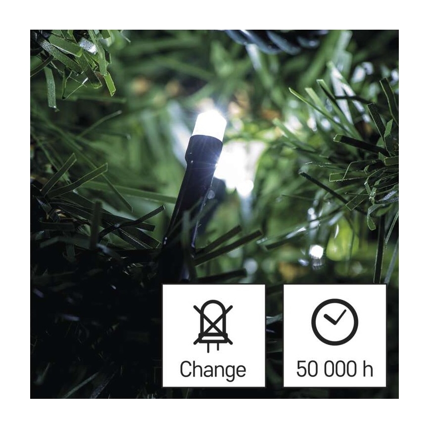 LED Vanjski Božićni lanac 120xLED/17m IP44 hladna bijela